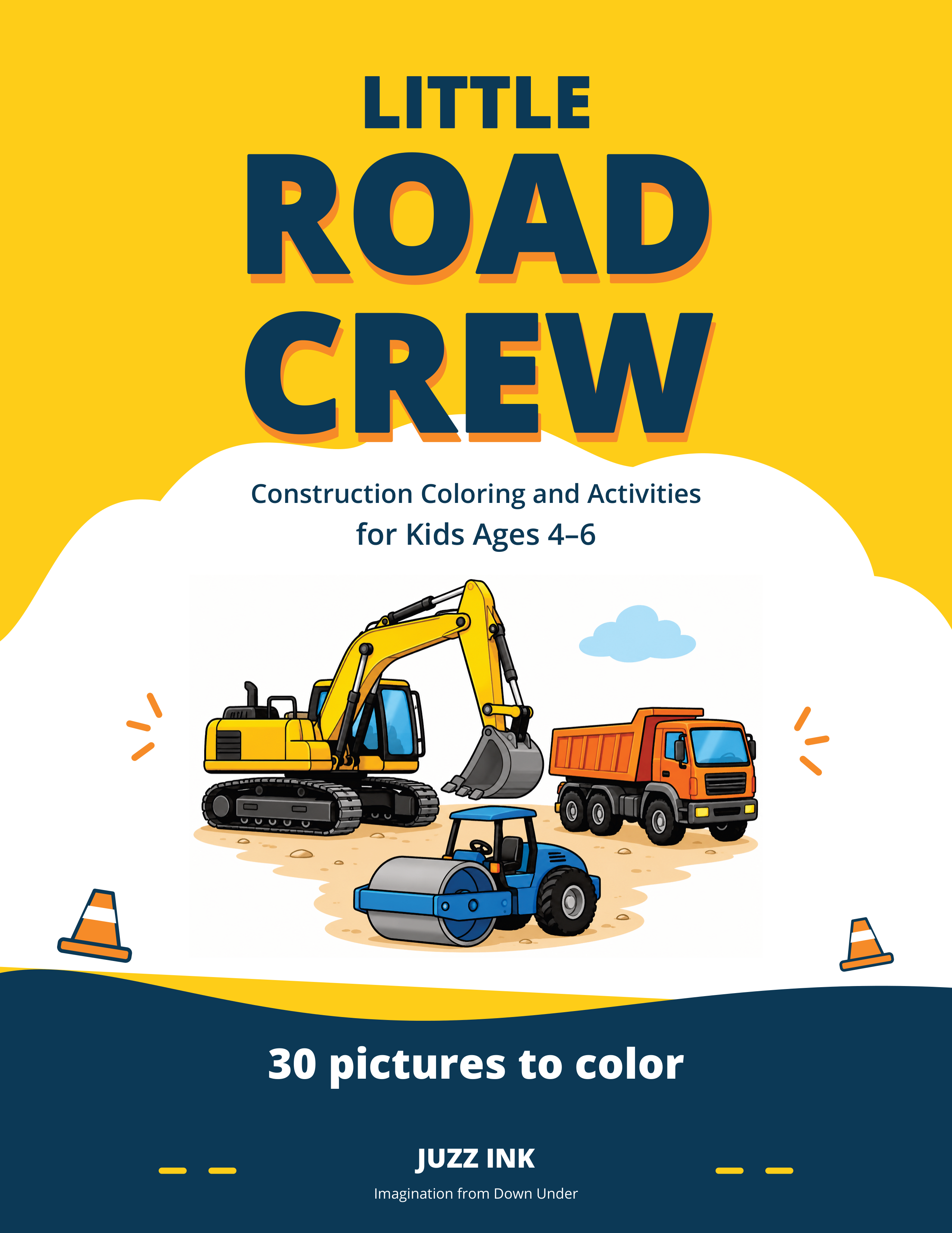 Little Road Crew front cover with construction machines